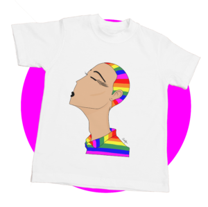 Camiseta orgullo gay lésbico bisexual ilustración