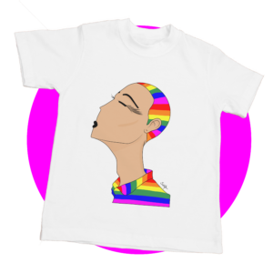 Camiseta orgullo gay lésbico bisexual ilustración